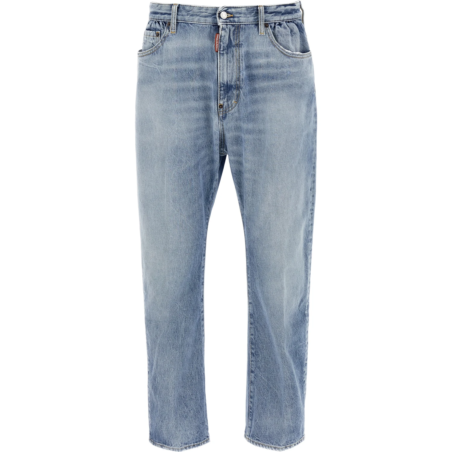 Blue Cotton Relaxed Fit Jeans