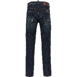 Blue Cotton Slim Fit Jeans