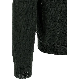 Bicolor Virgin Wool Cardigan