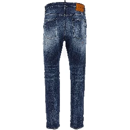 Blue Cotton Relaxed Fit Jeans