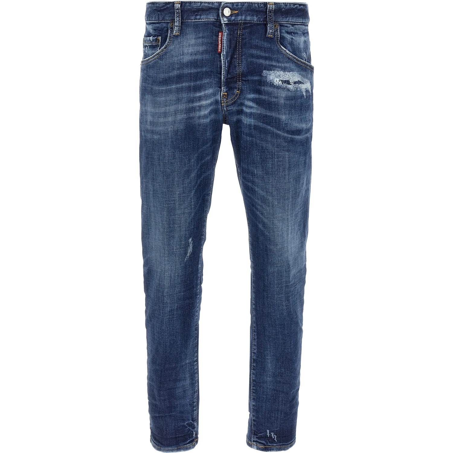 Blue Cotton Skinny Jeans