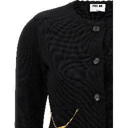 Black Virgin Wool Cardigan