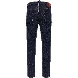 Blue Cotton Slim Fit Jeans