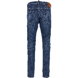 Blue Cotton Slim Fit Jeans