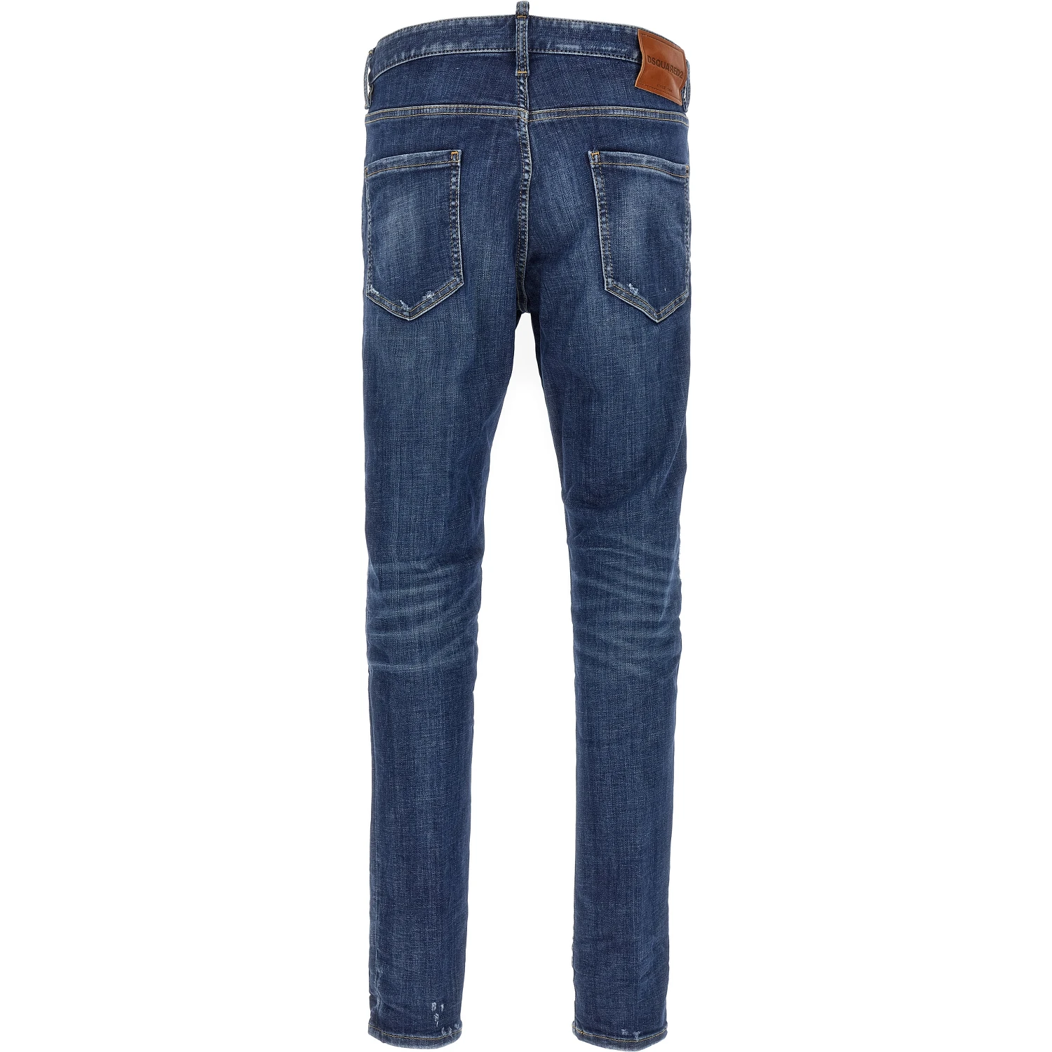 Blue Cotton Slim Fit Jeans