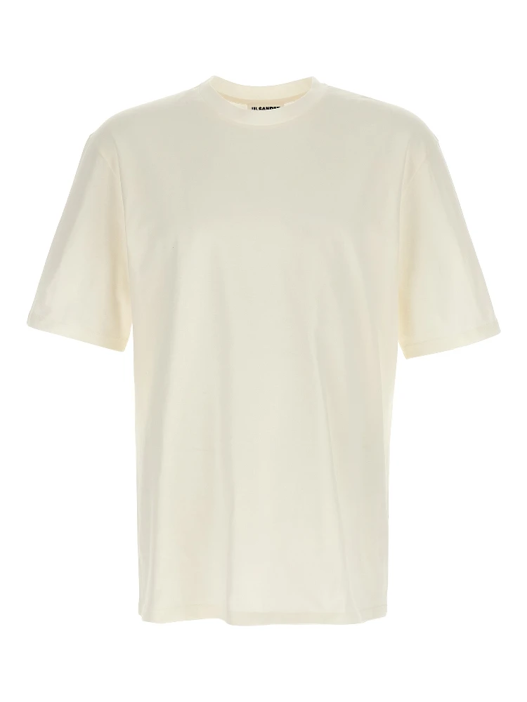 White Cotton Long Sleeve T-Shirt