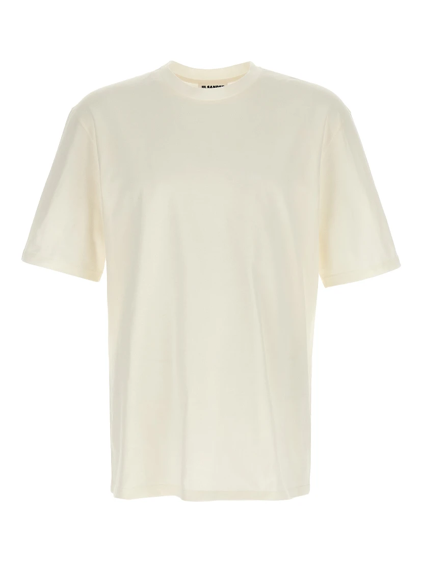 White Cotton Long Sleeve T-Shirt