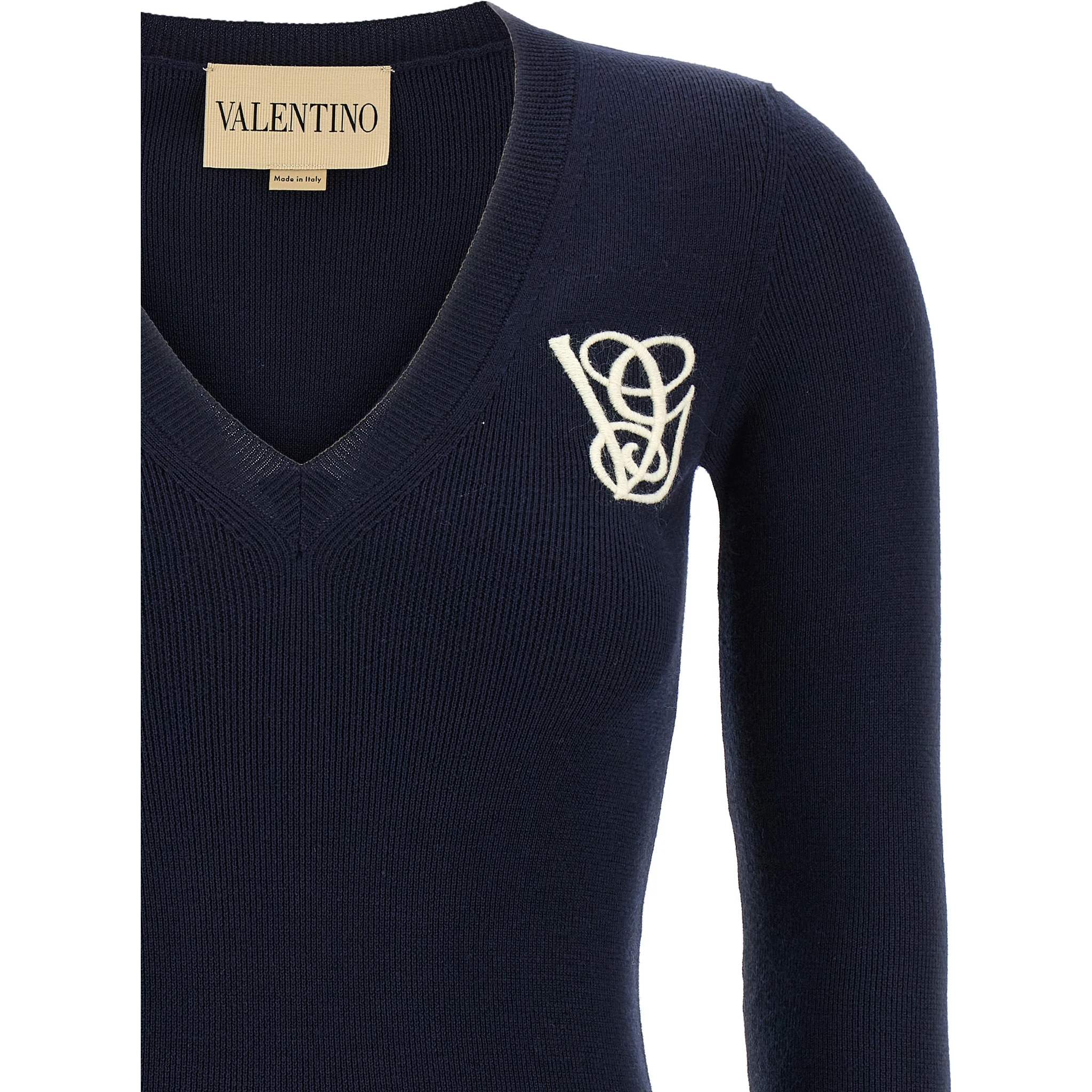 Blue Virgin Wool Cardigan