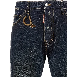 Blue Cotton Slim Fit Jeans