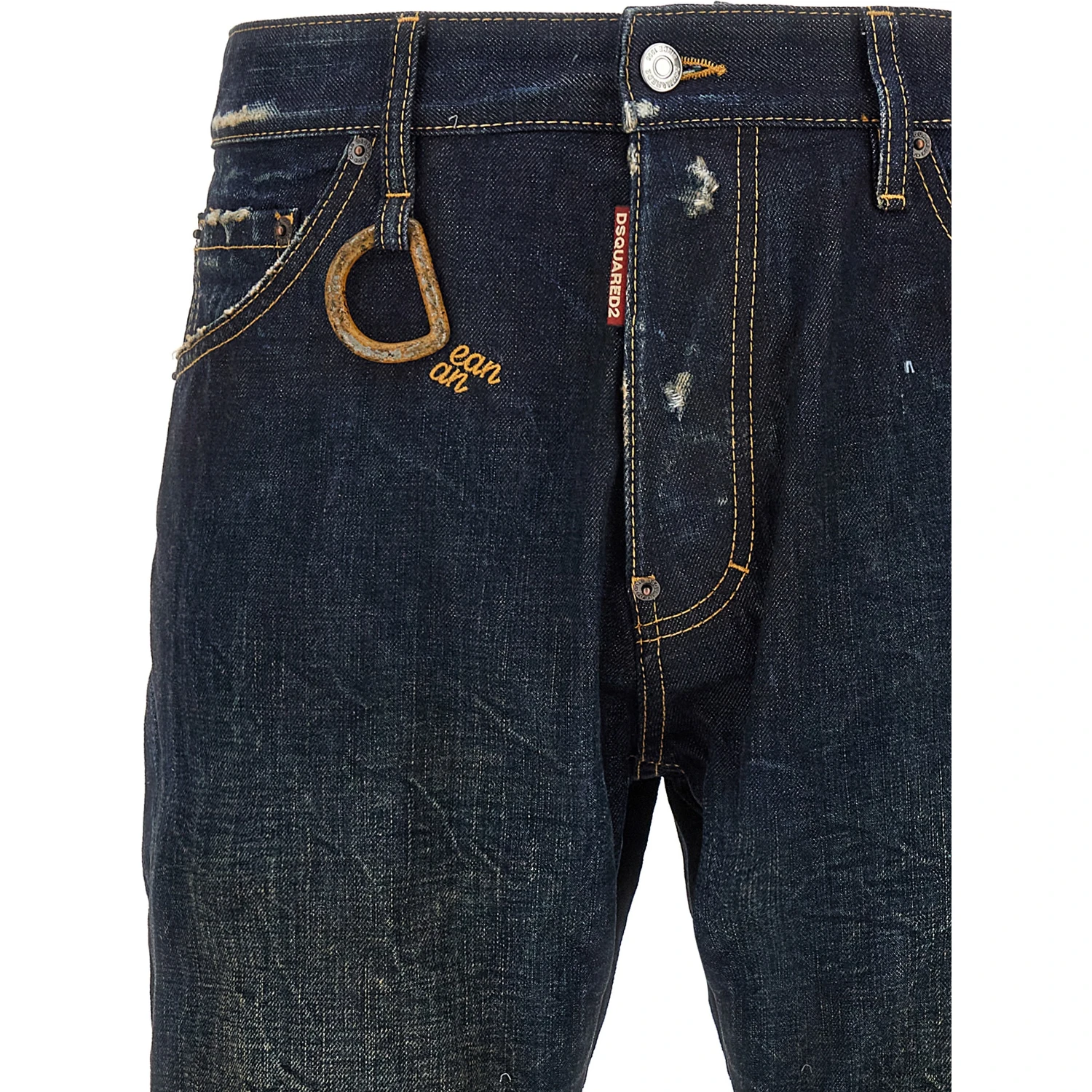 Blue Cotton Slim Fit Jeans