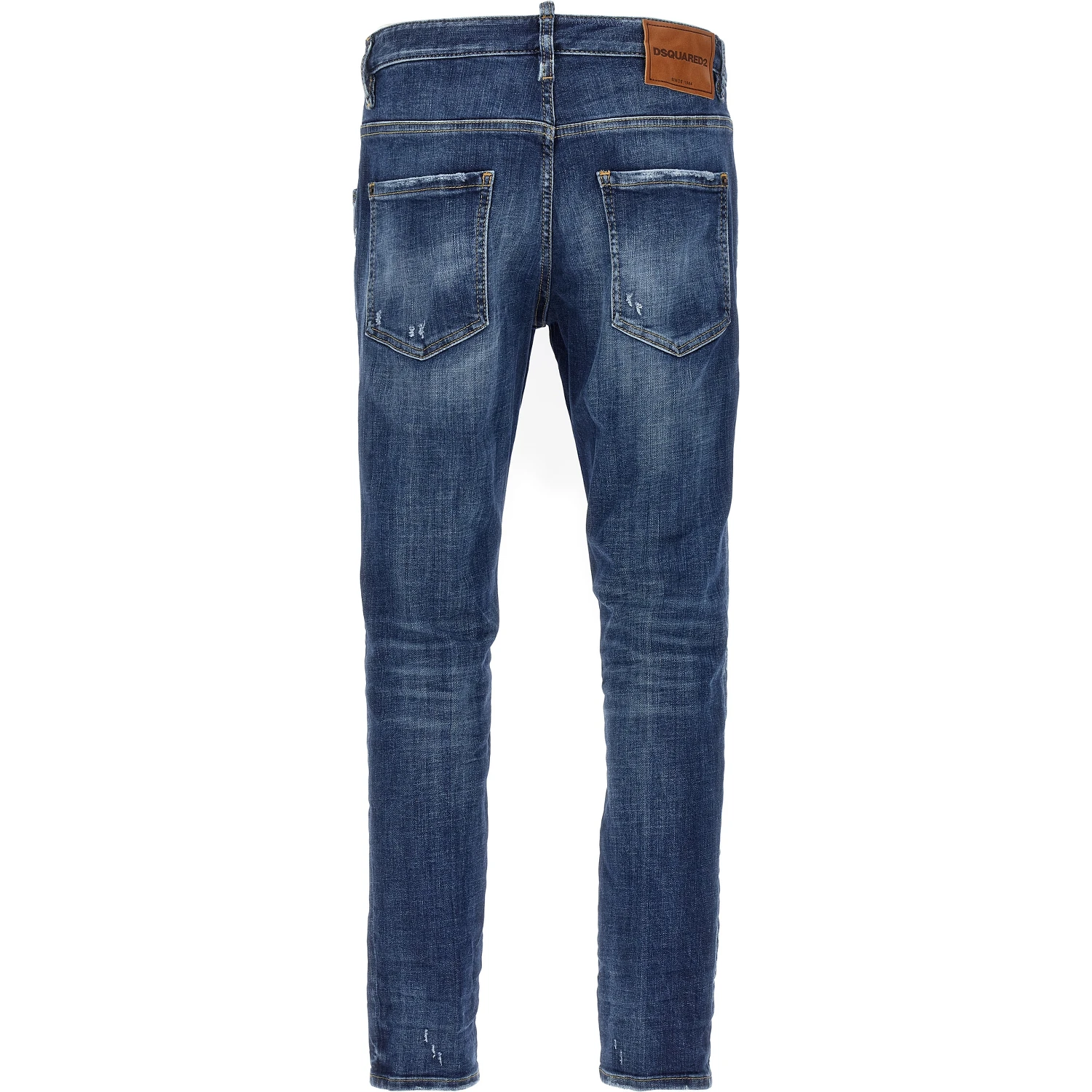 Blue Cotton Skinny Jeans