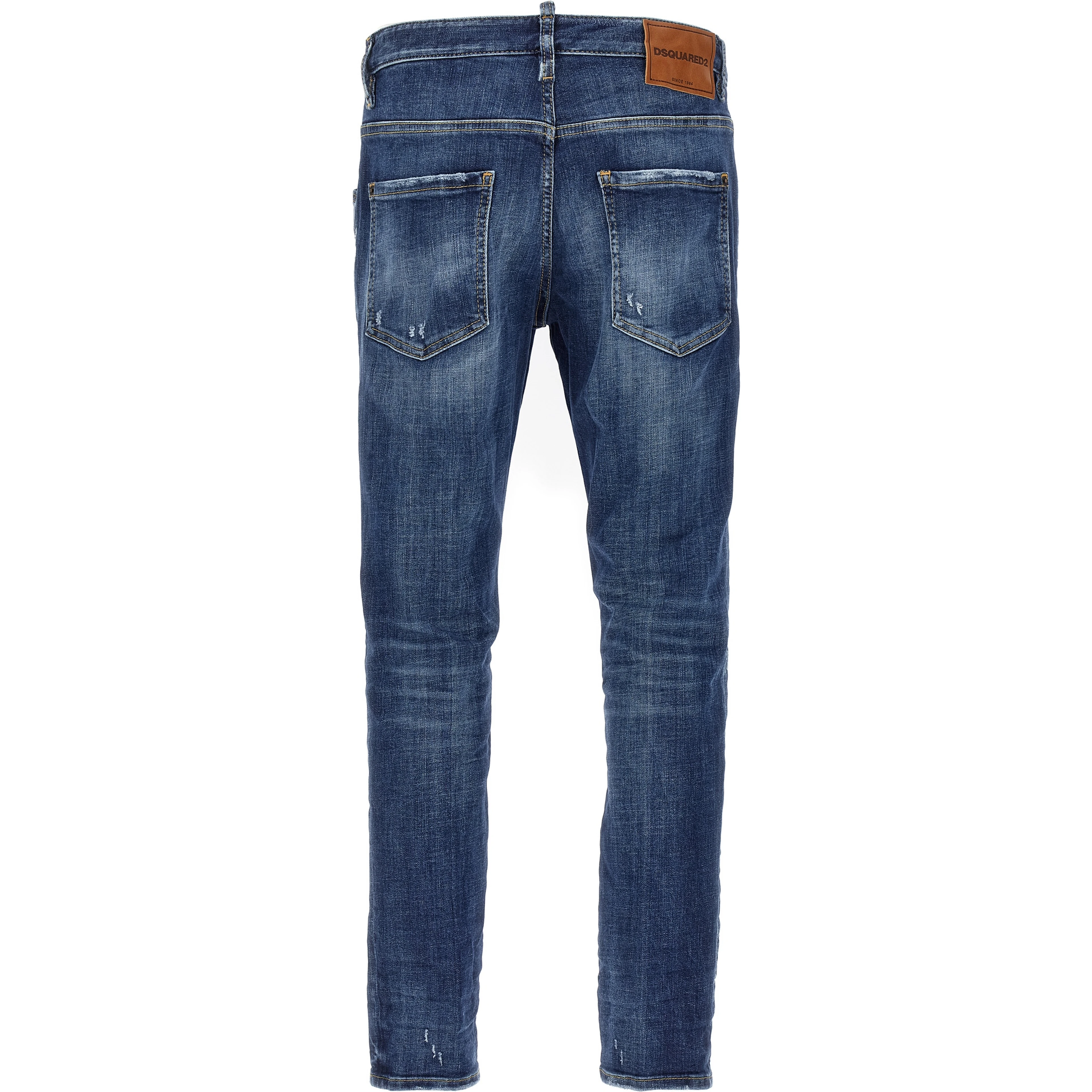 Blue Cotton Skinny Jeans