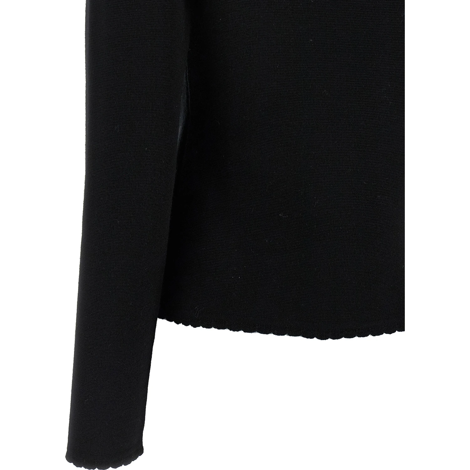 Black Virgin Wool Cardigan