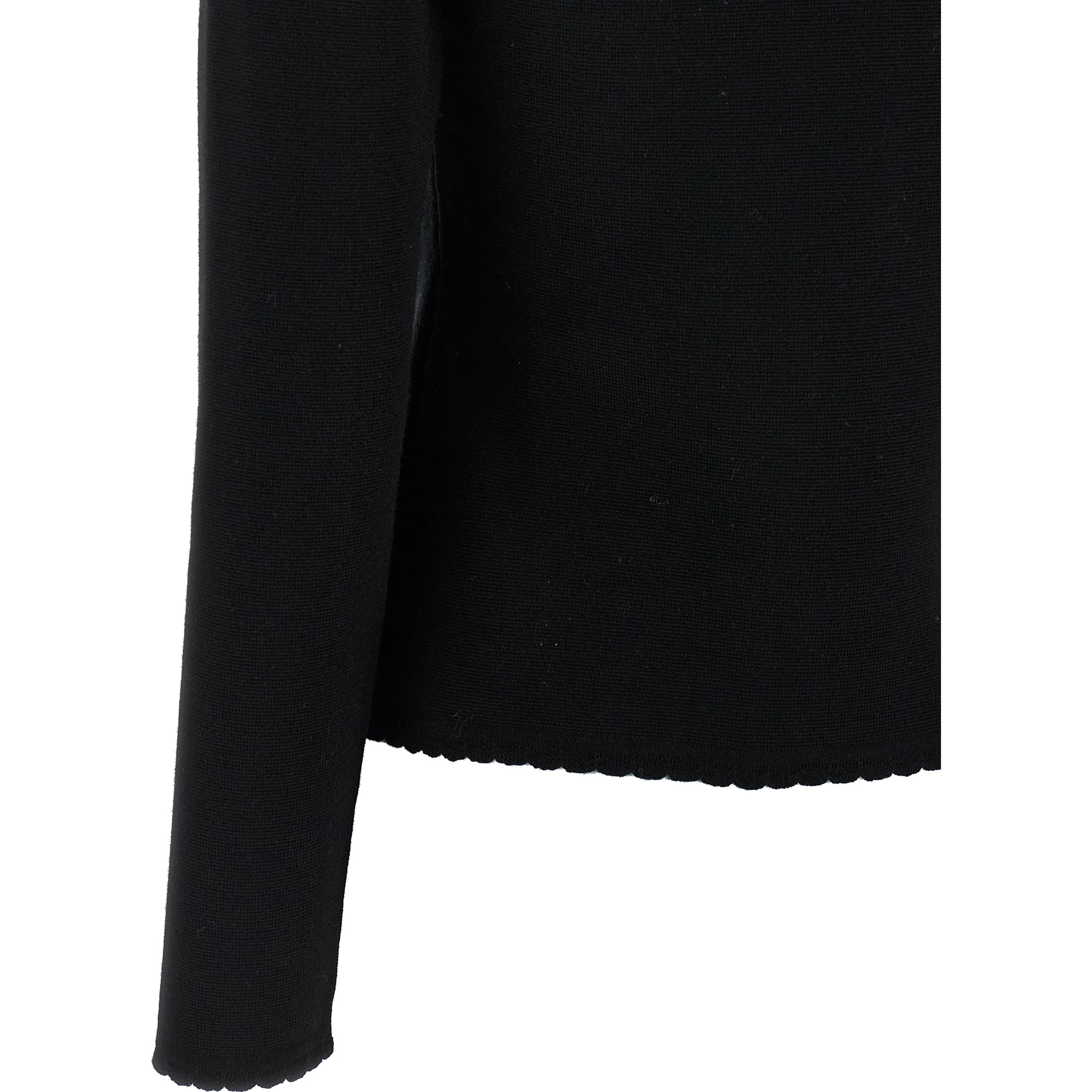 Black Virgin Wool Cardigan