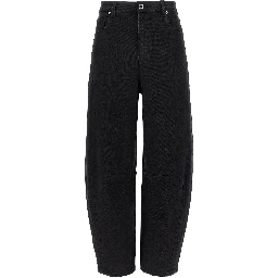 Black Cotton High-Waisted Jean