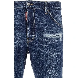 Blue Cotton Slim Fit Jeans