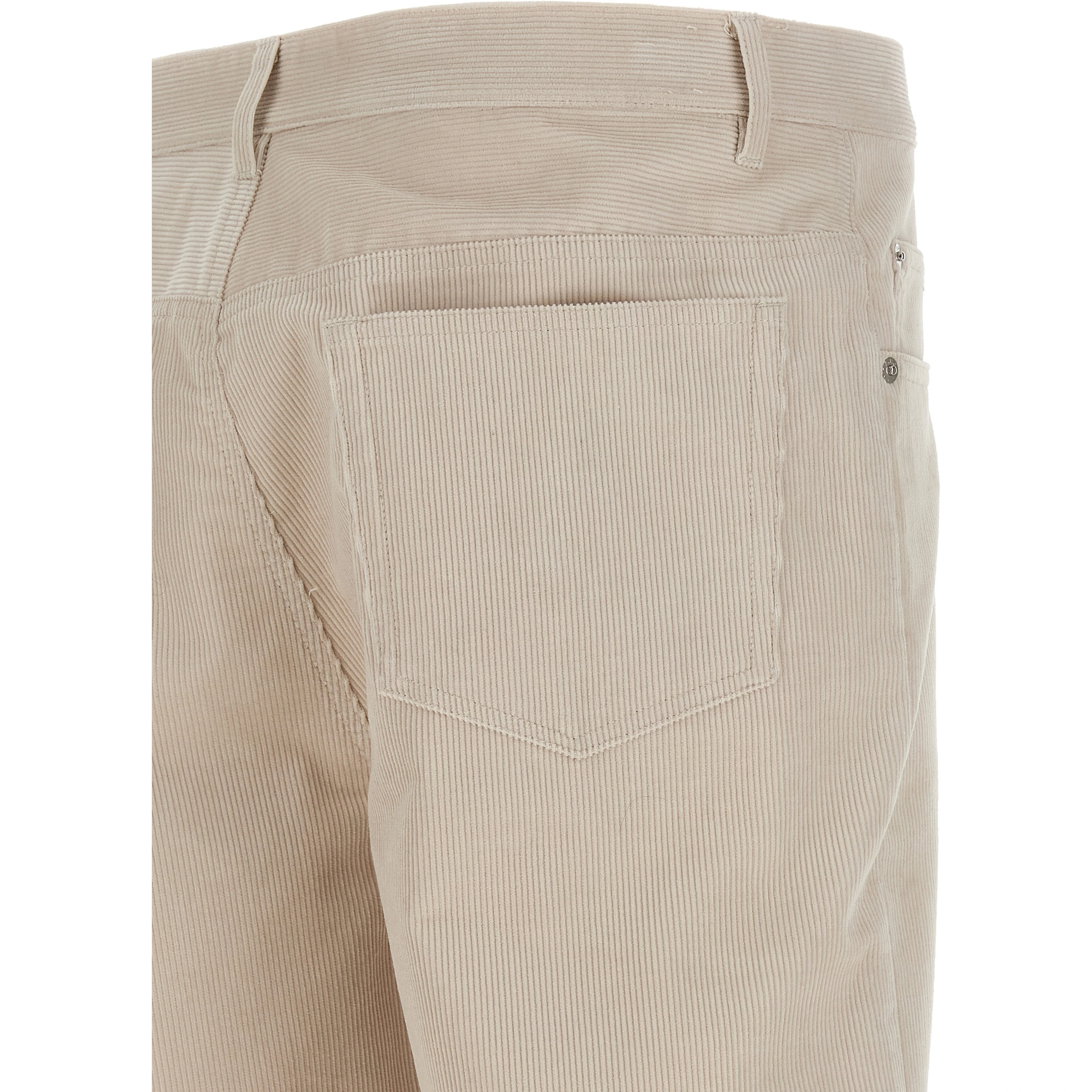 White Cotton Casual Pants