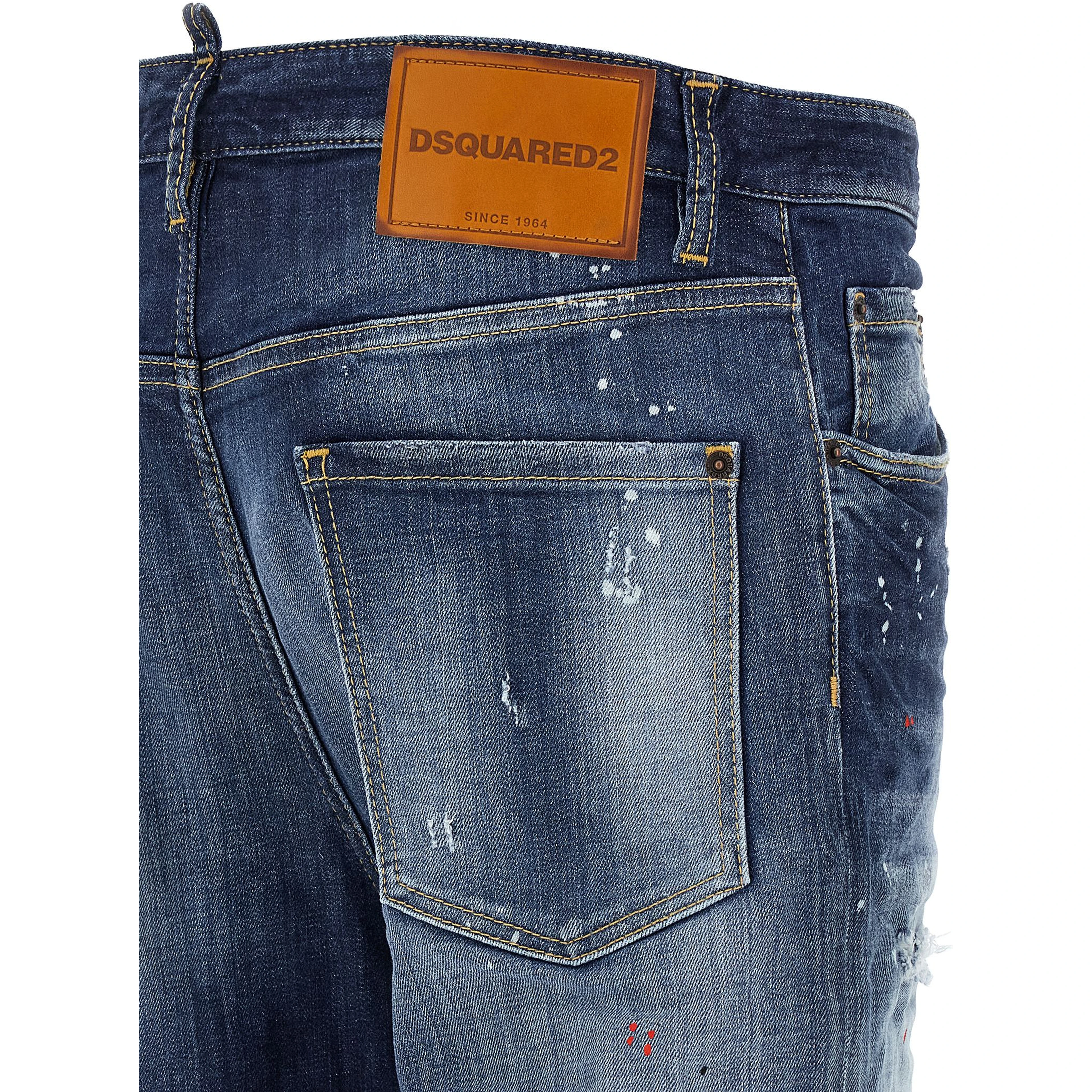 Blue Cotton Relaxed Fit Jeans