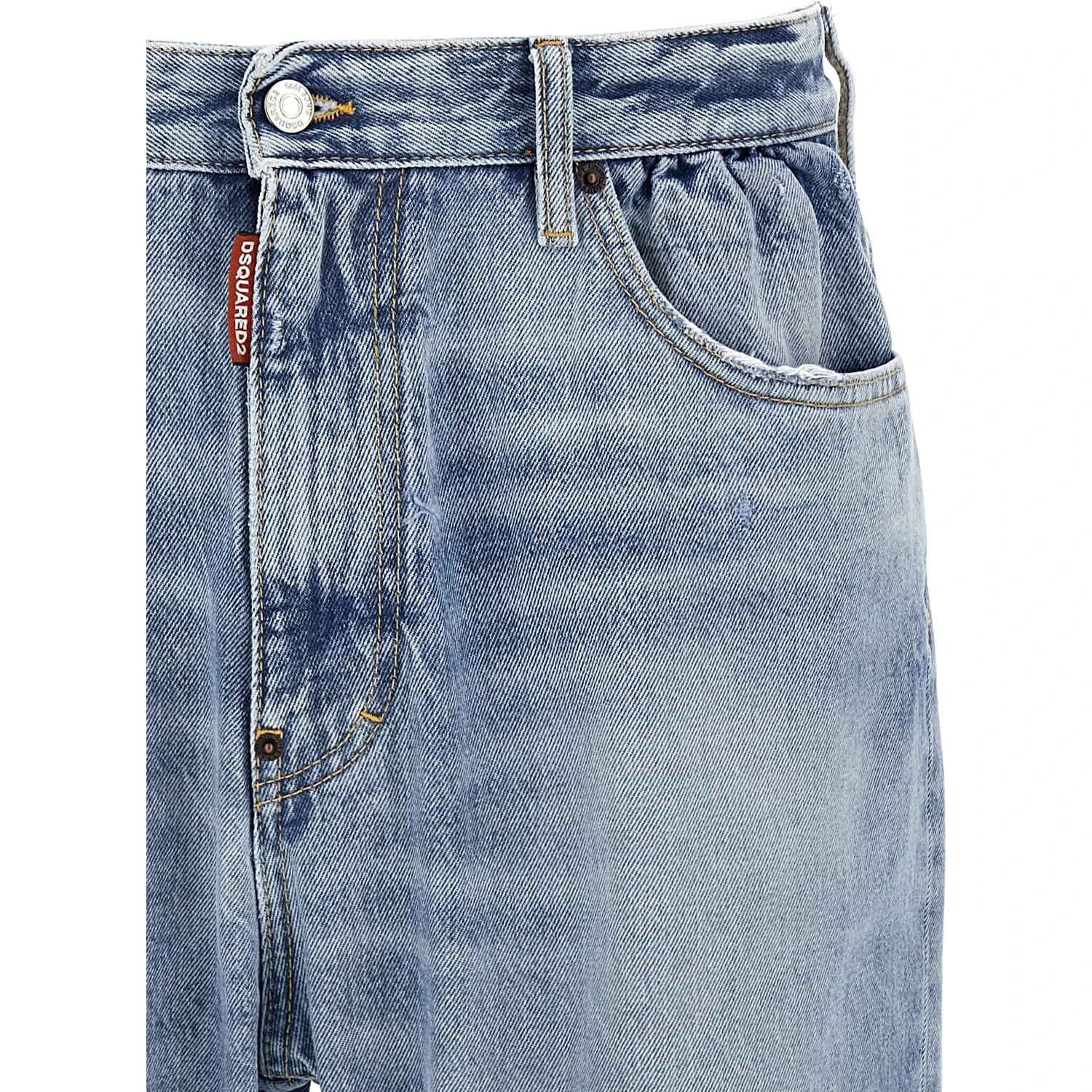 Blue Cotton Relaxed Fit Jeans