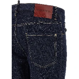 Blue Cotton Slim Fit Jeans