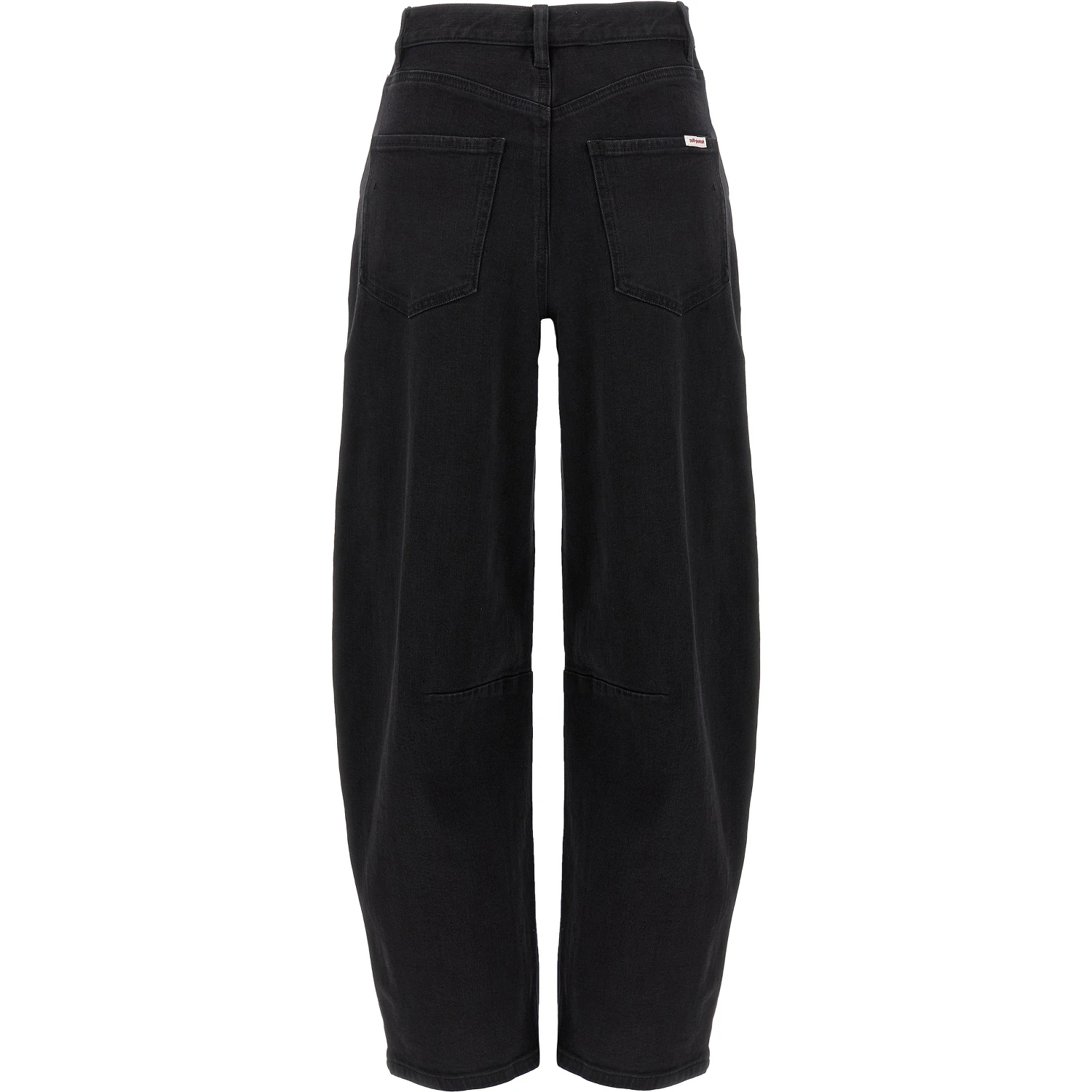 Black Cotton High-Waisted Jean