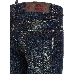 Blue Cotton Slim Fit Jeans