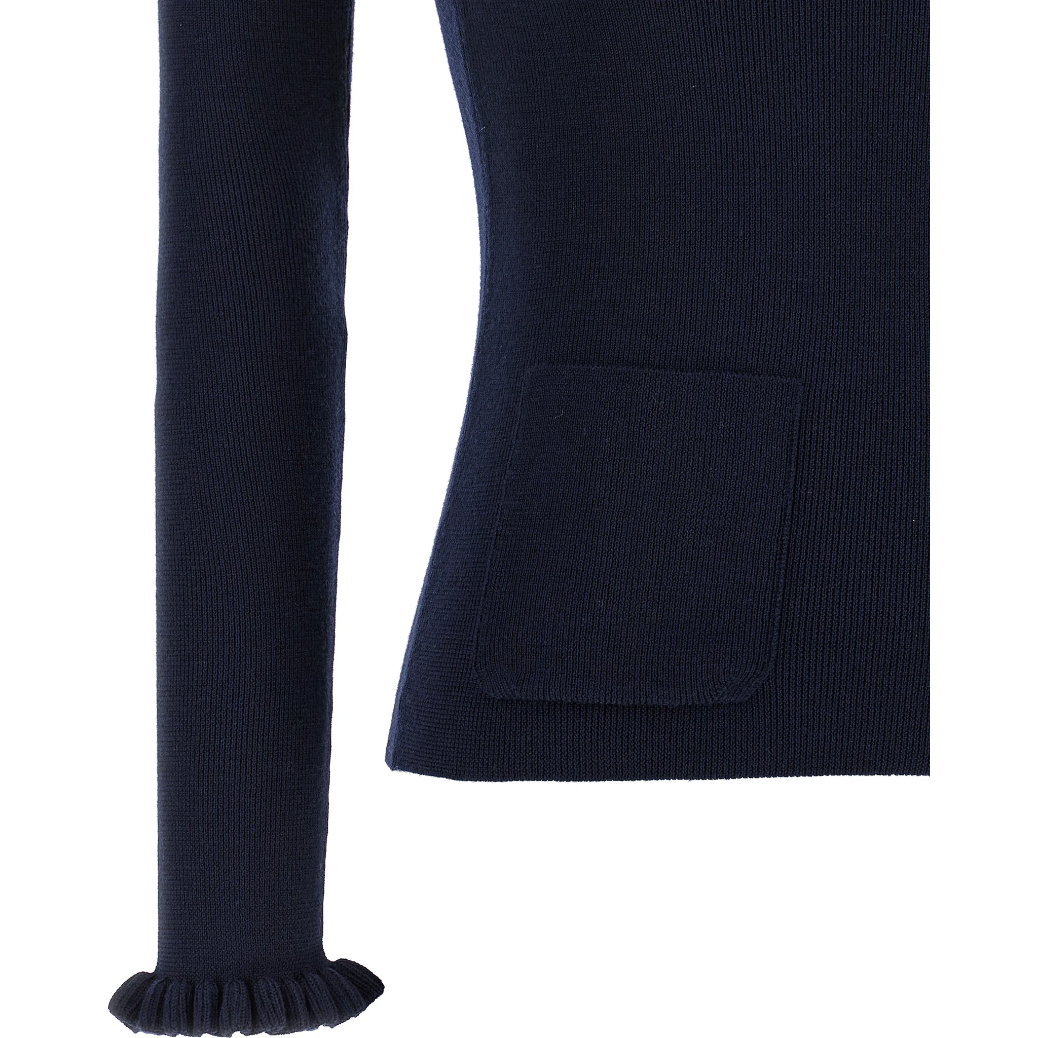 Blue Virgin Wool Cardigan