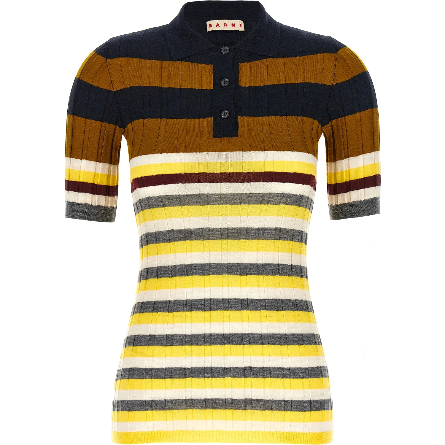 Multicolor Virgin Wool Polo Shirt