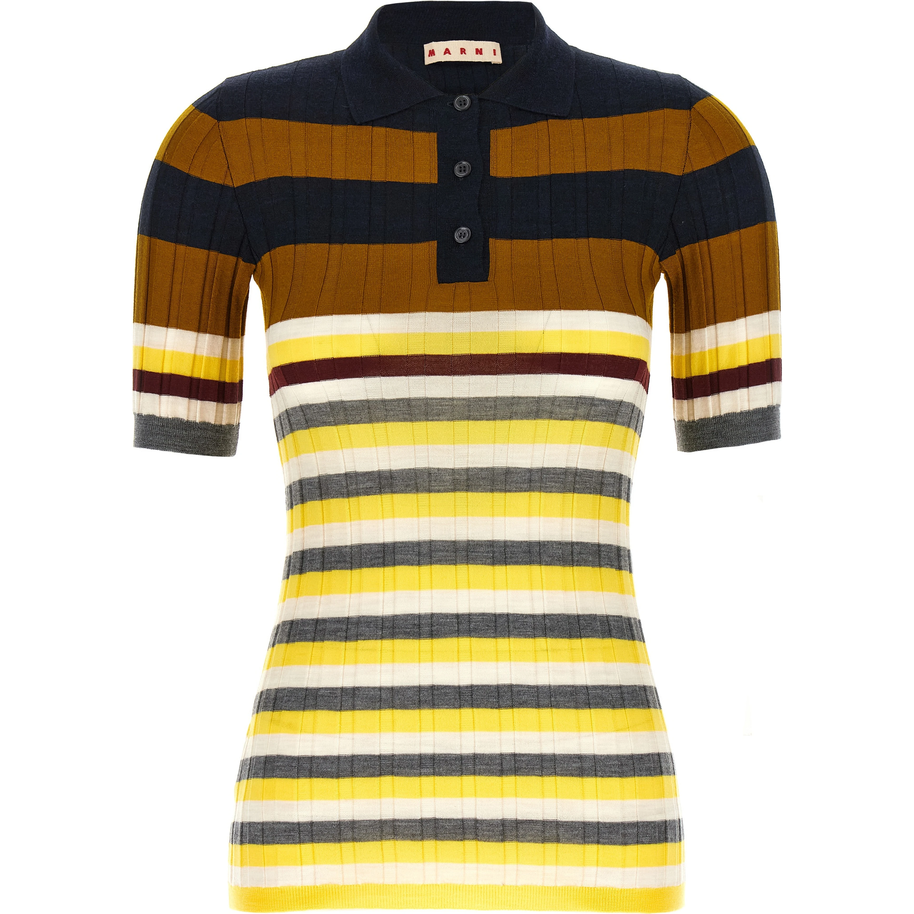 Multicolor Virgin Wool Polo Shirt