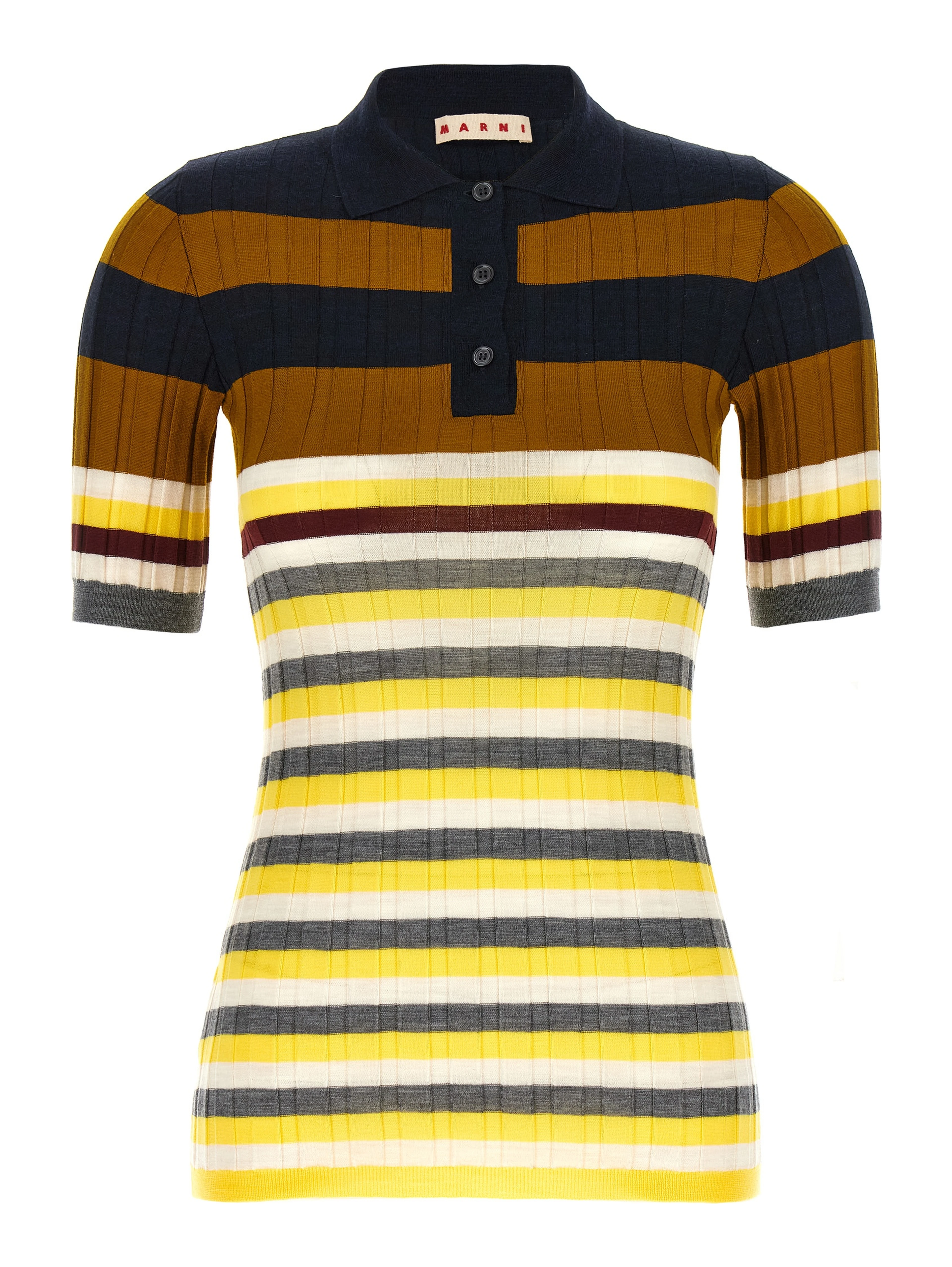 Multicolor Virgin Wool Polo Shirt