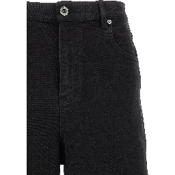 Black Cotton High-Waisted Jean