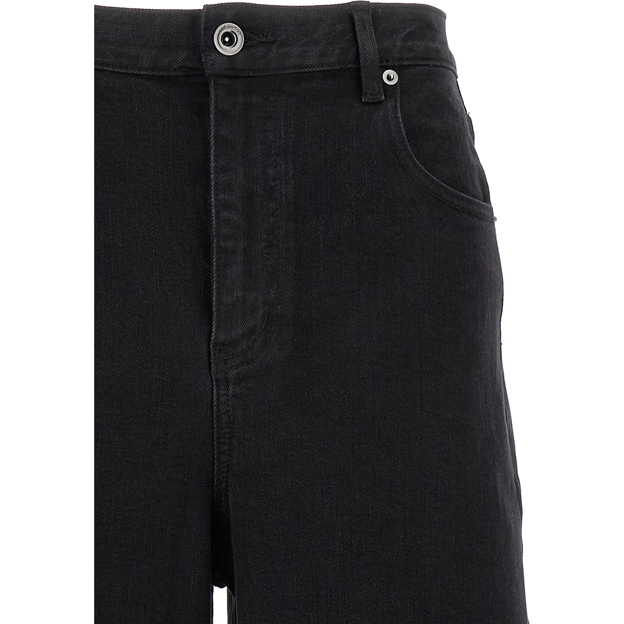 Black Cotton High-Waisted Jean