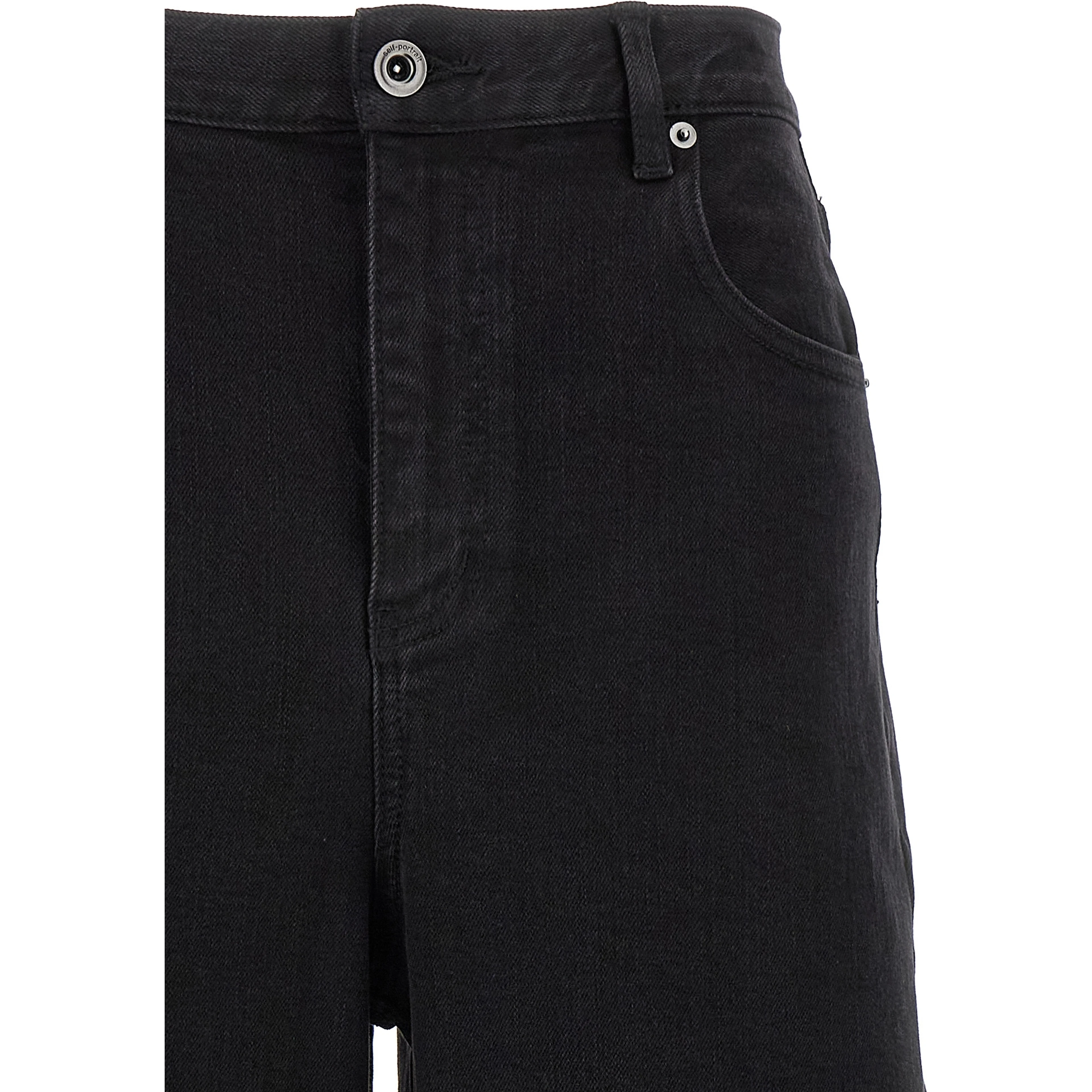 Black Cotton High-Waisted Jean