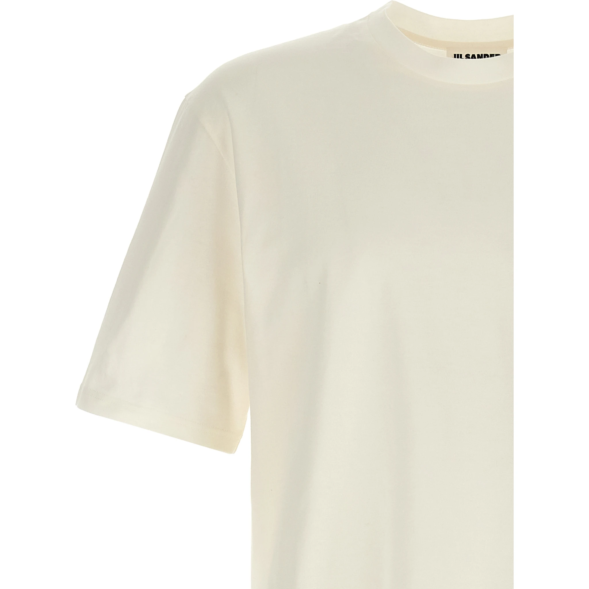White Cotton Long Sleeve T-Shirt