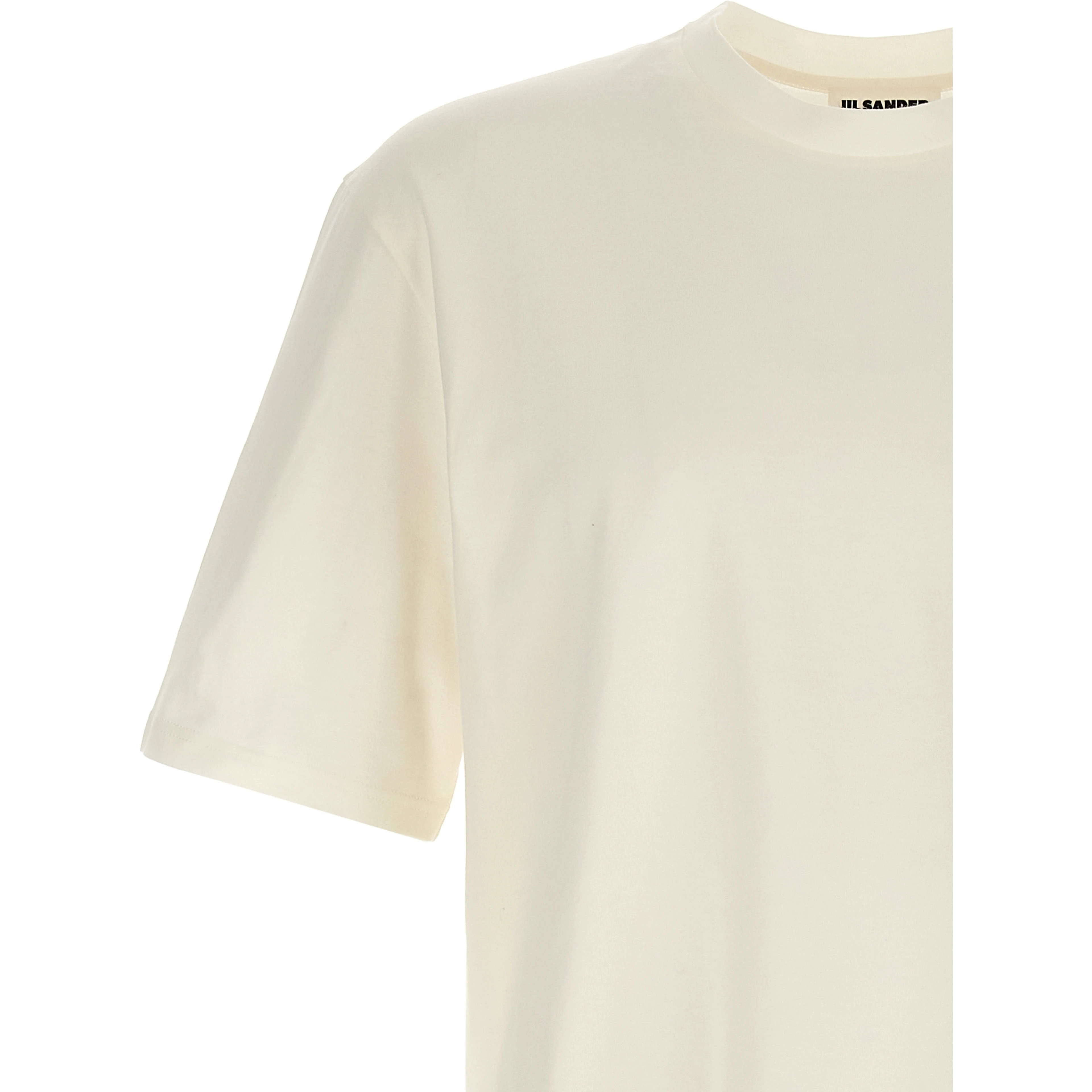 White Cotton Long Sleeve T-Shirt
