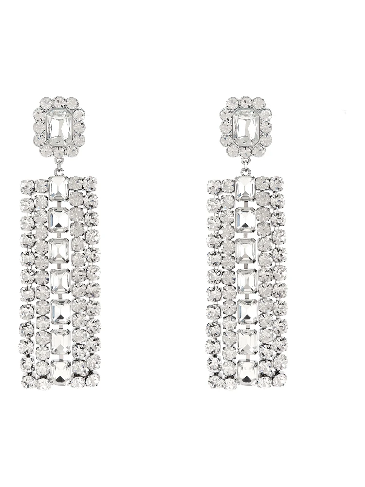 Silver Cotton Earrings