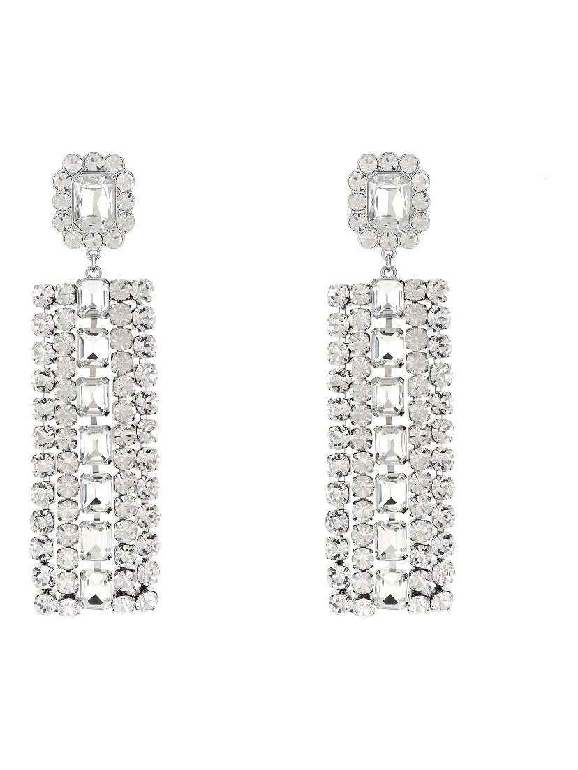 Silver Cotton Earrings