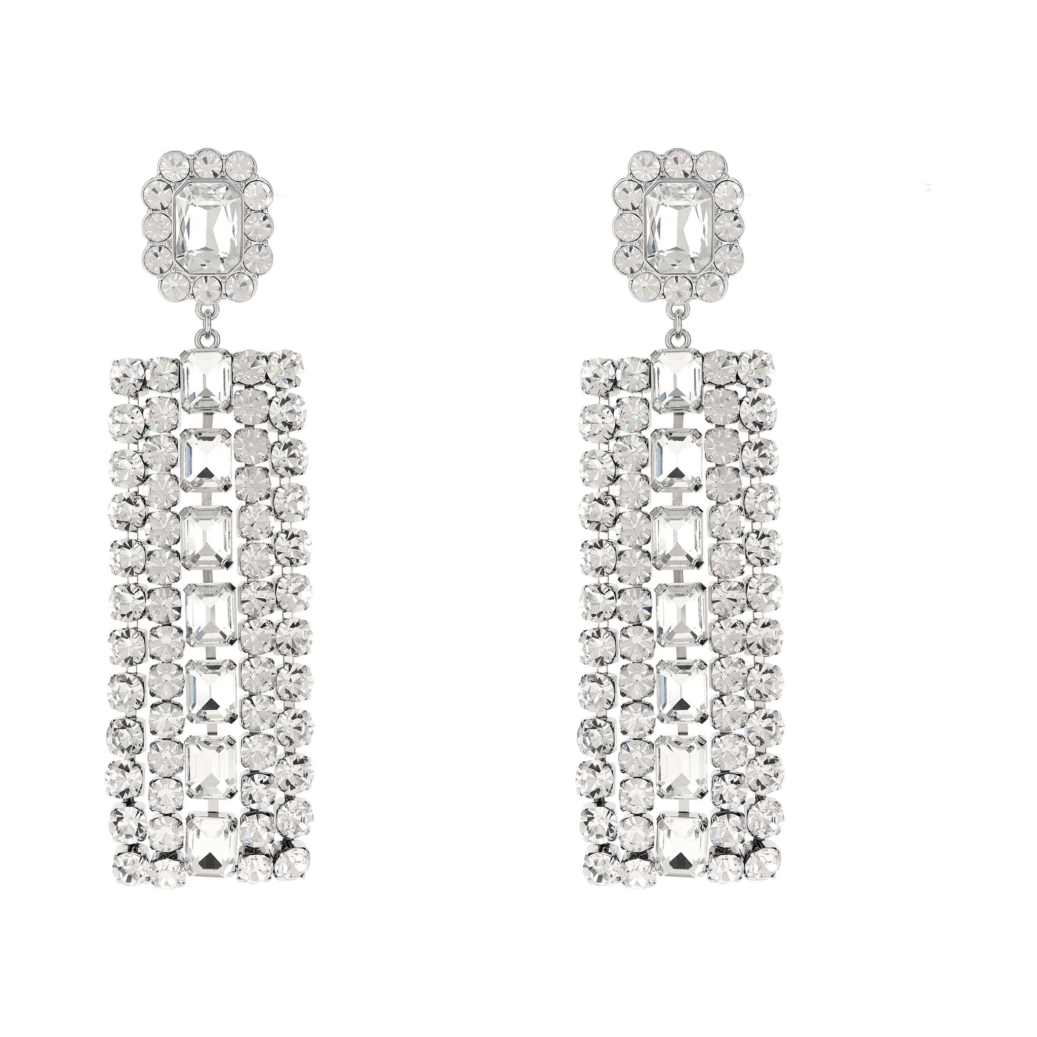 Silver Cotton Earrings