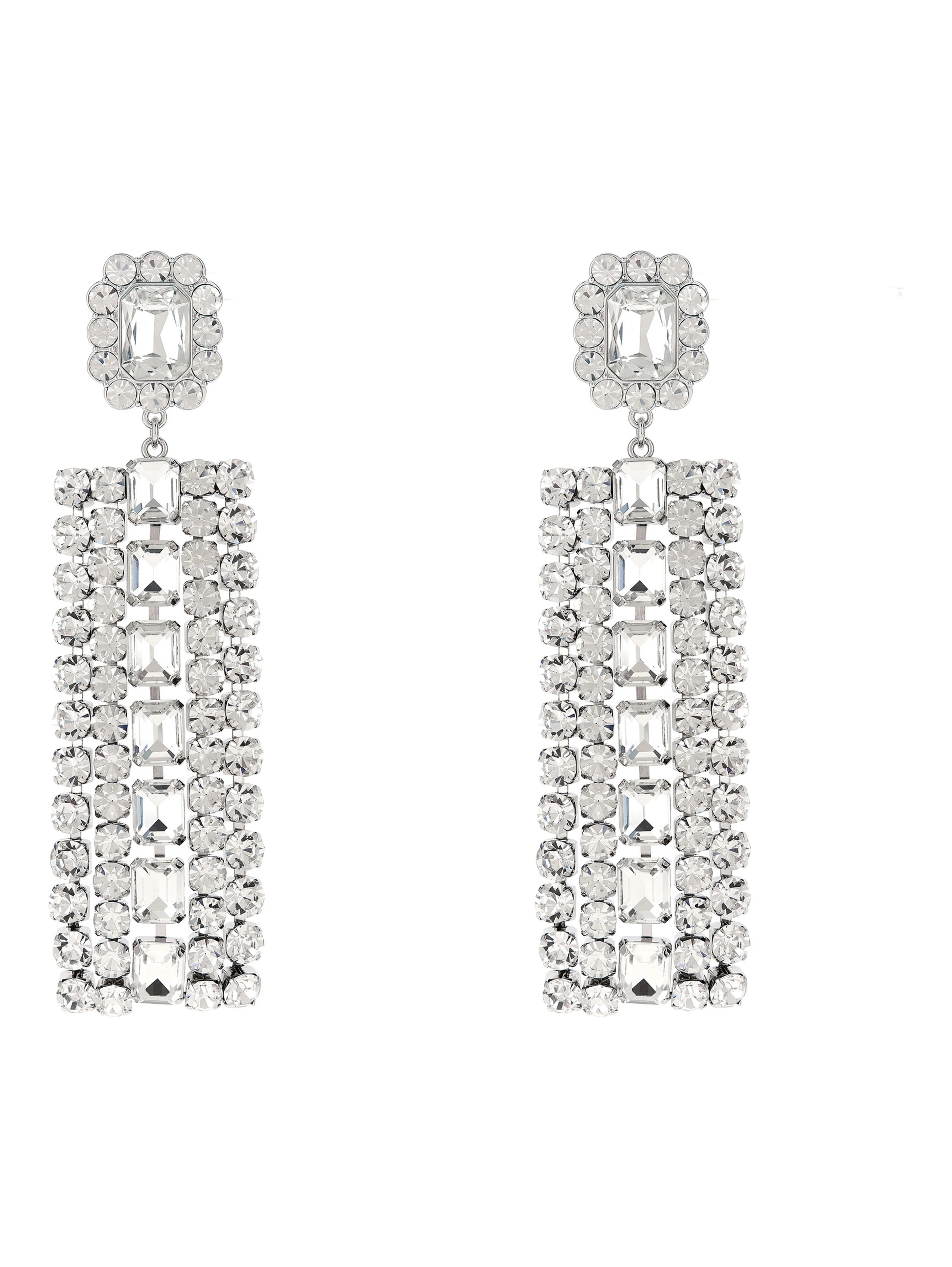 Silver Cotton Earrings