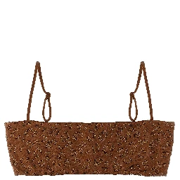 Brown Polyester Bikini
