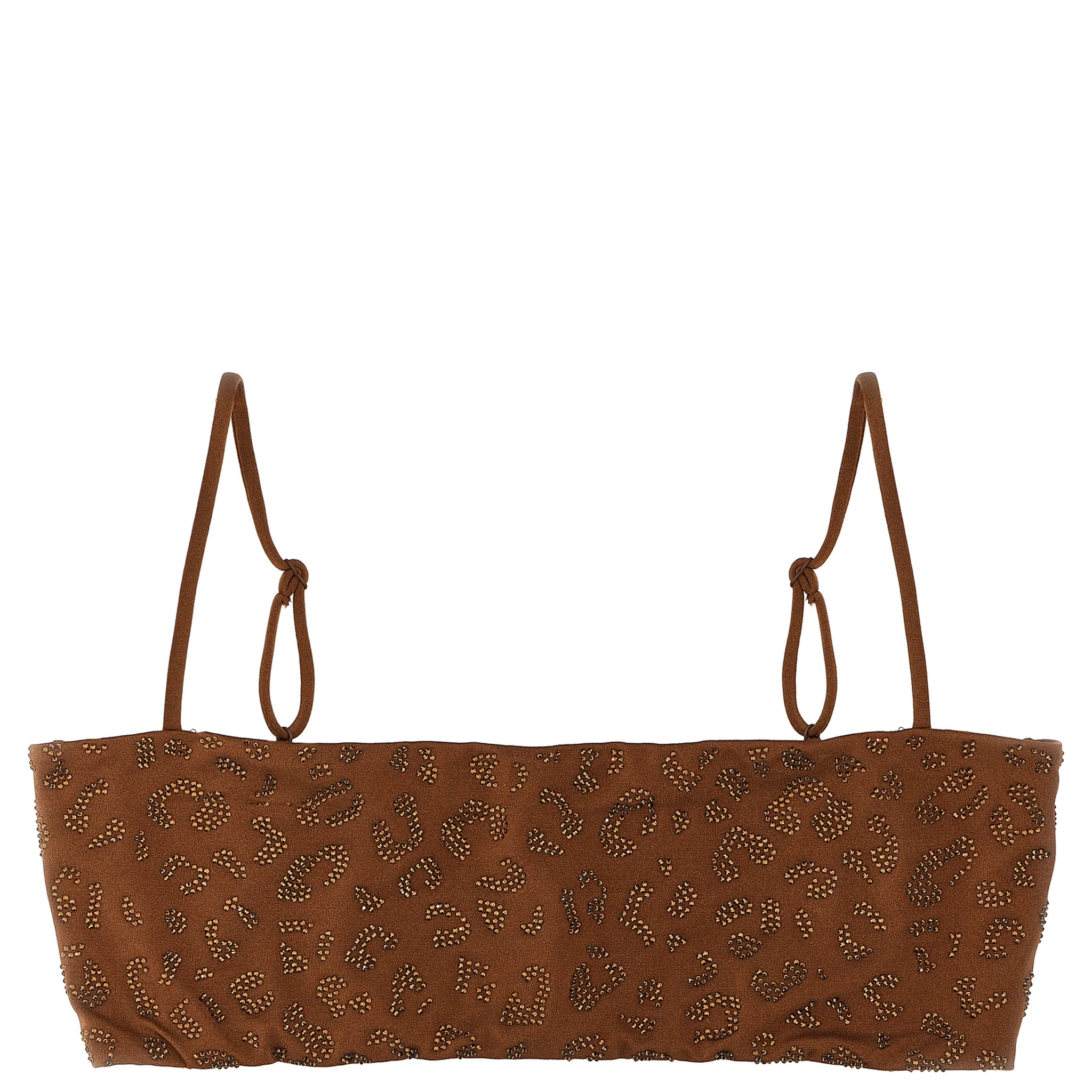 Brown Polyester Bikini