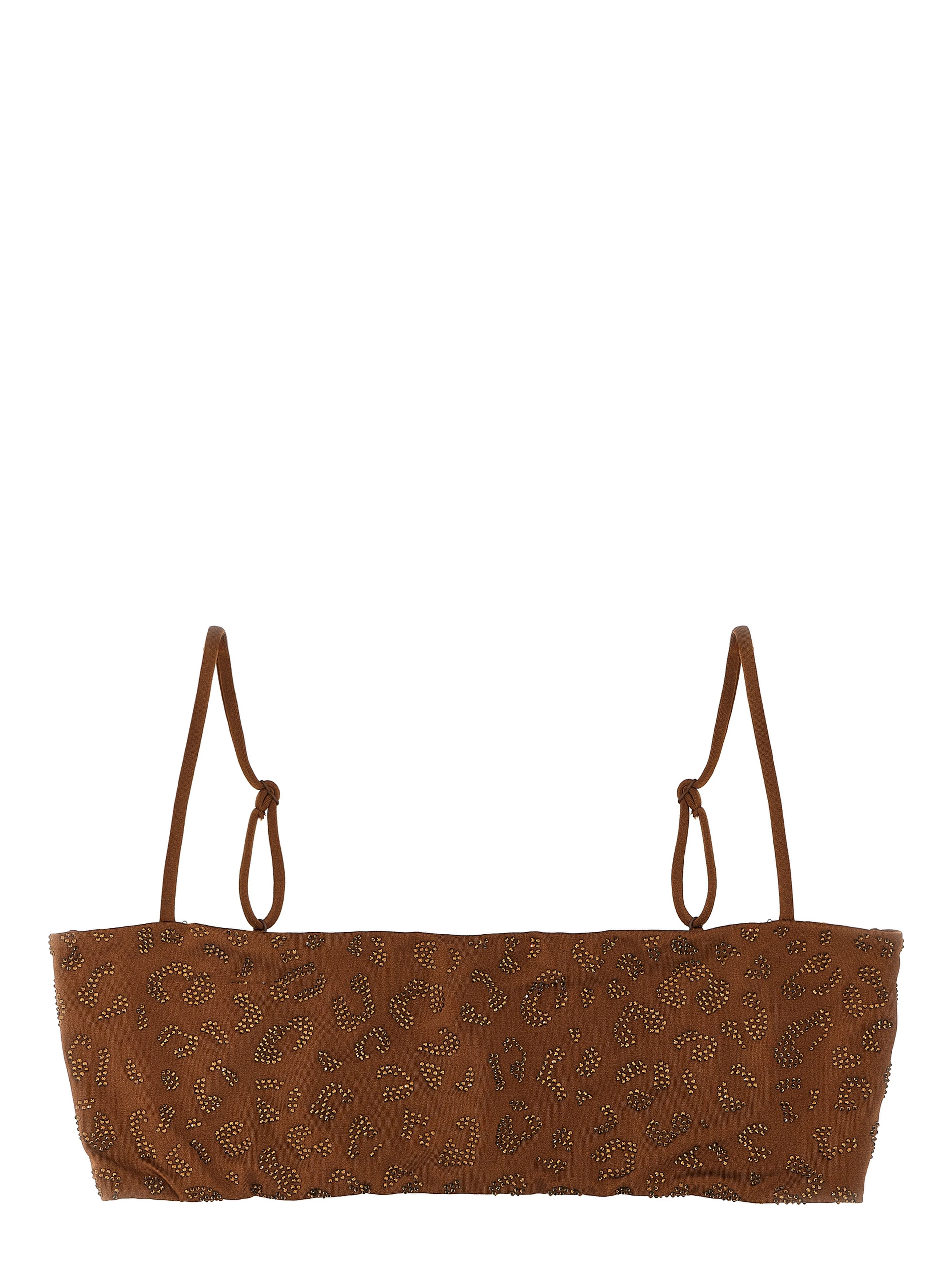 Brown Polyester Bikini