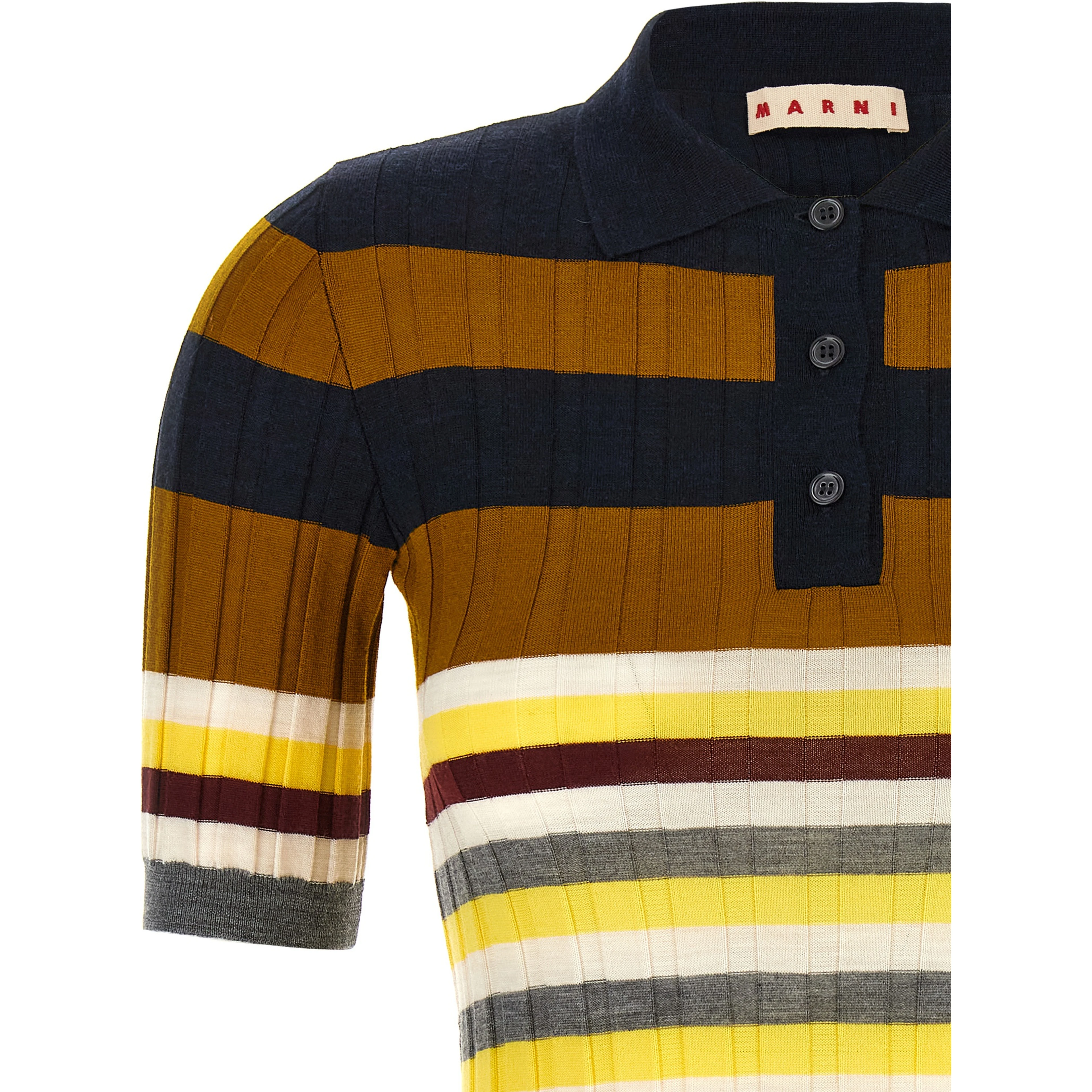 Multicolor Virgin Wool Polo Shirt