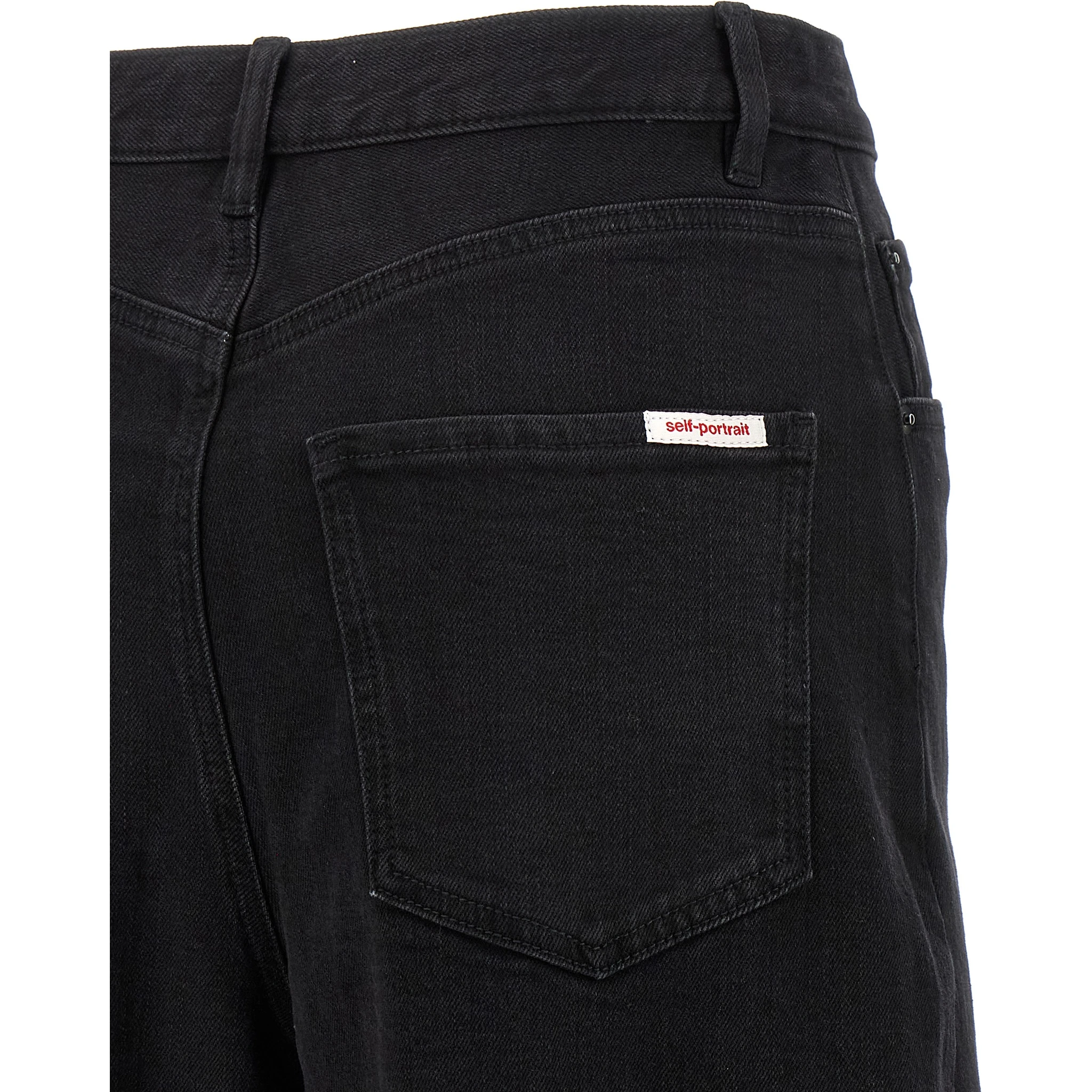 Black Cotton High-Waisted Jean