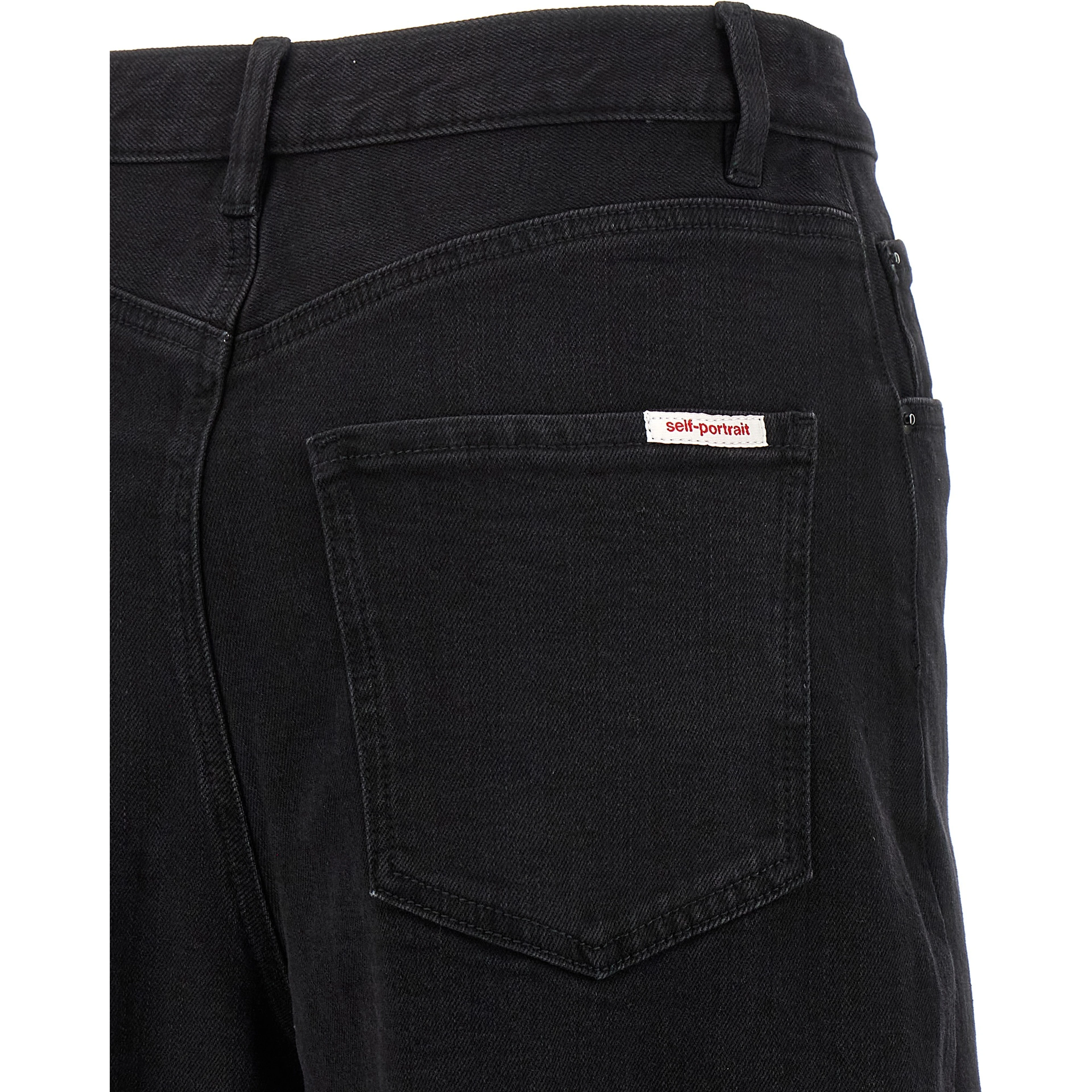 Black Cotton High-Waisted Jean