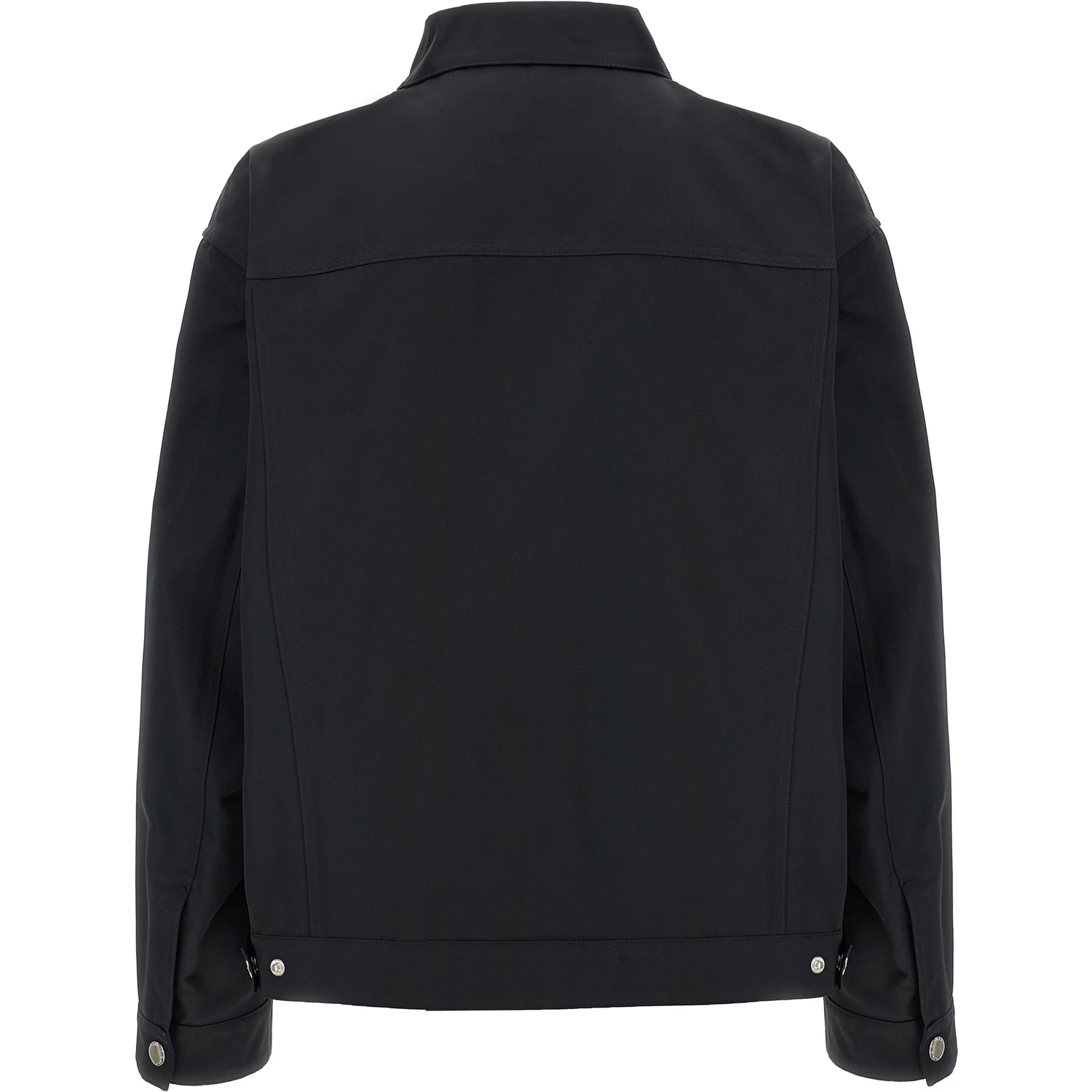 Black Polyester Full-Length Jacket