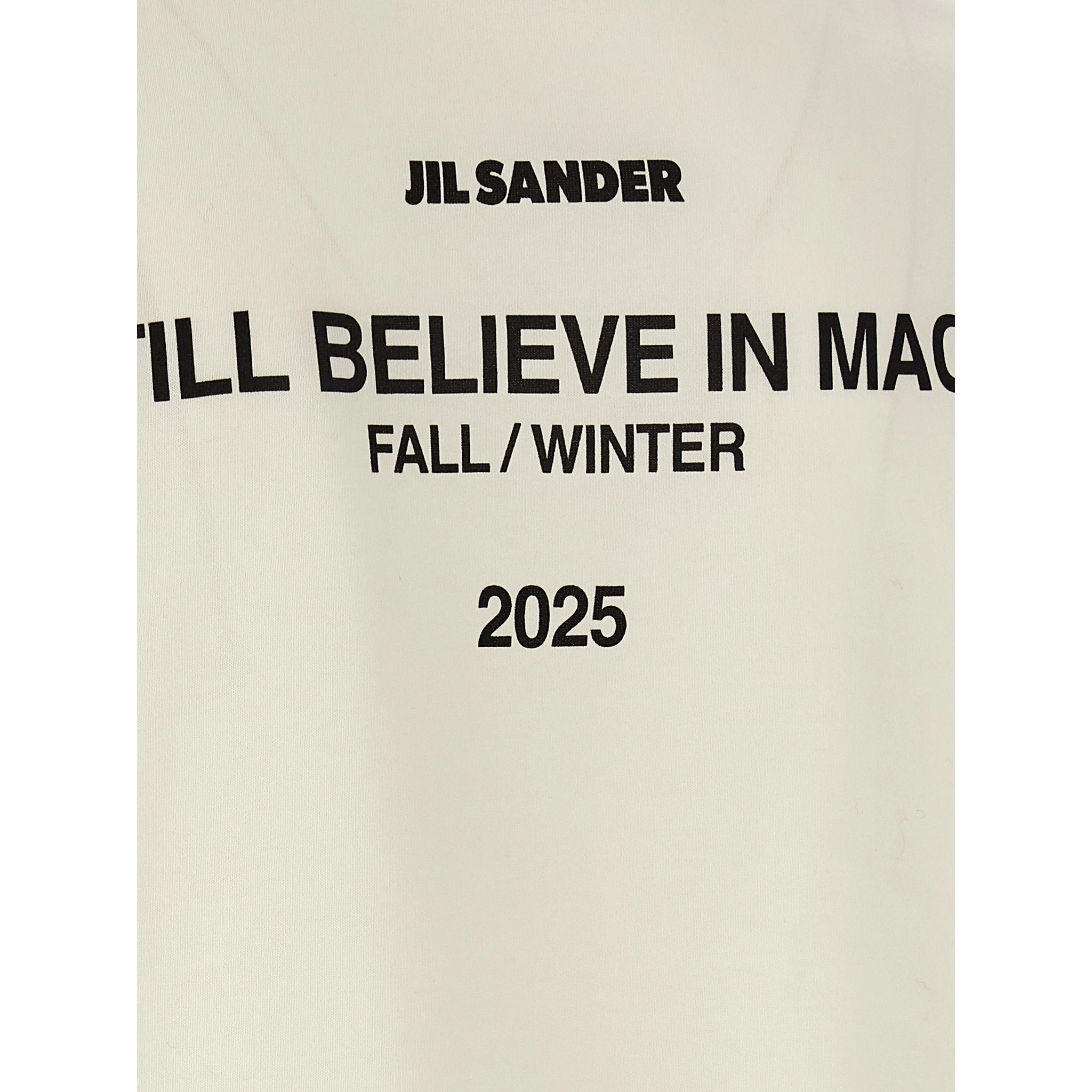 White Cotton Long Sleeve T-Shirt