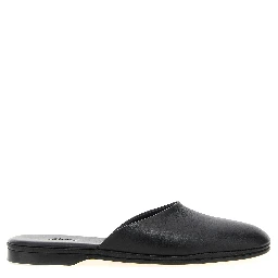 Black Calfskin Mules
