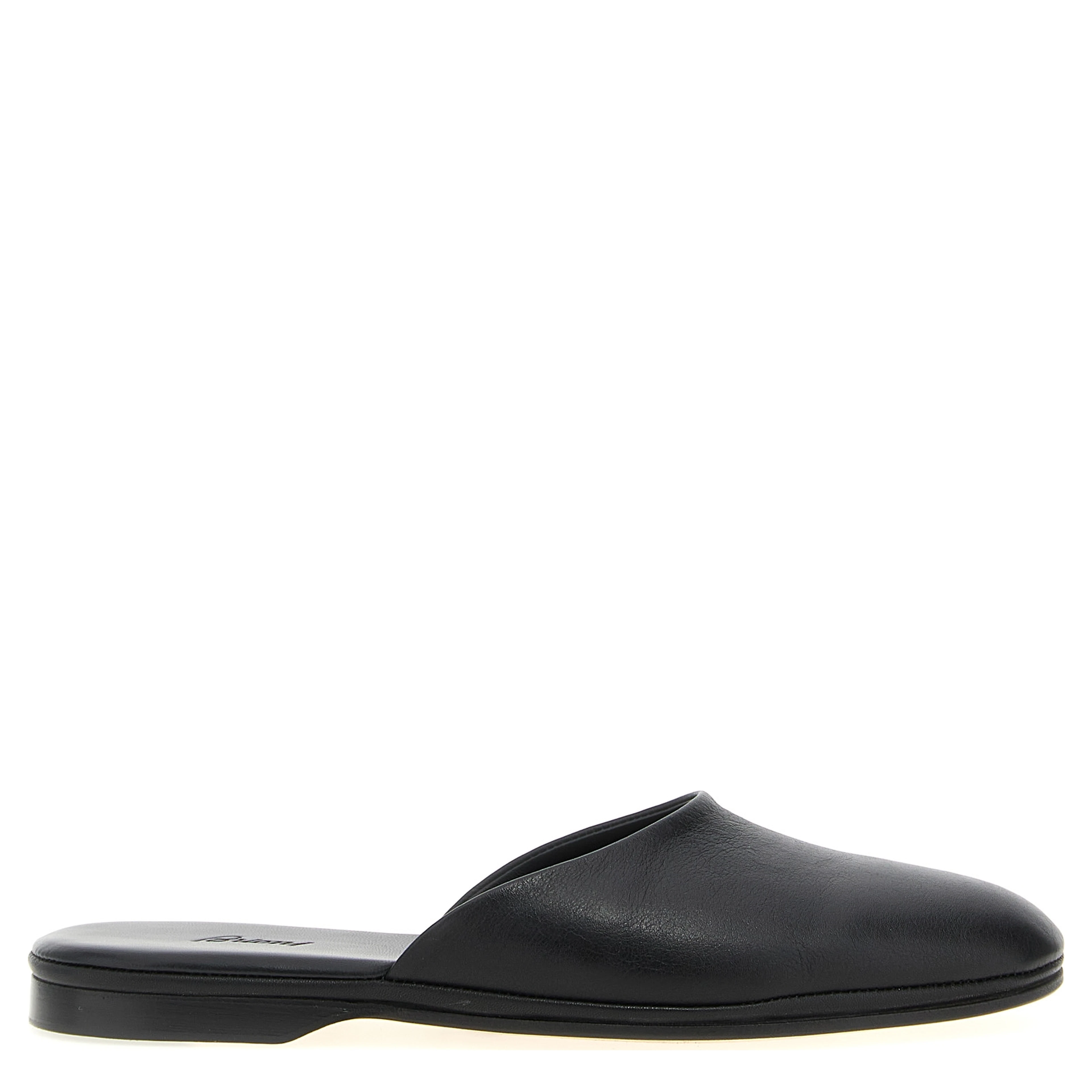 Black Calfskin Mules