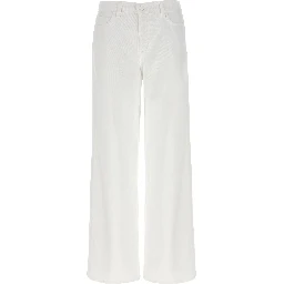 White Cotton High-Waisted Jean